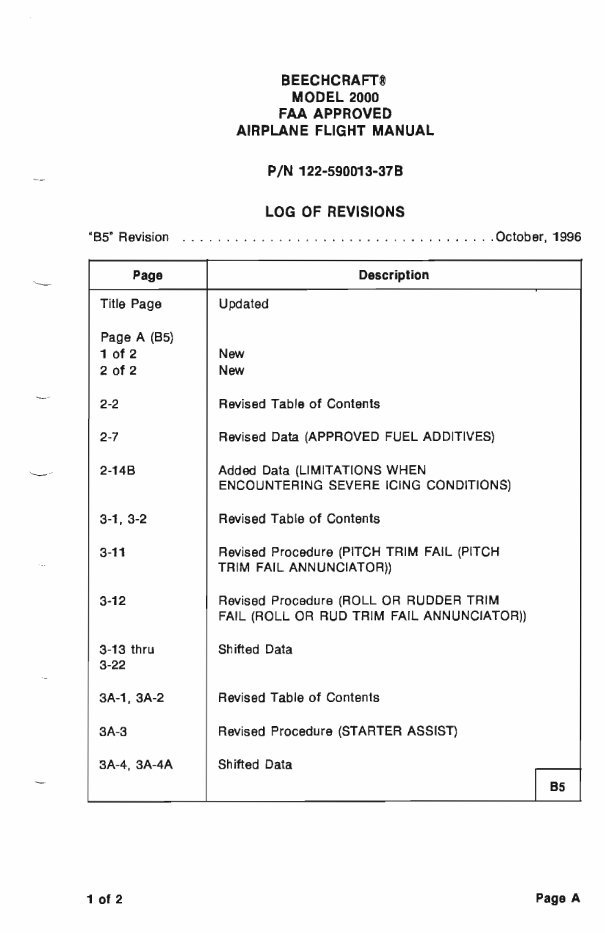 Rocstar Flight User Guide.pdf Beechcraft Starship 1 Model 2000 FAA-Approved Airplane Flight Manual ...