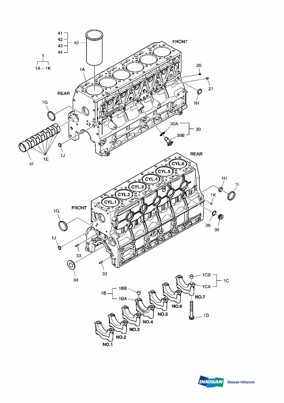 DAEWOO DOOSAN DX225LC-3 (DI EXP) Crawler Excavator Service Parts Catalogue Manual preview img 1