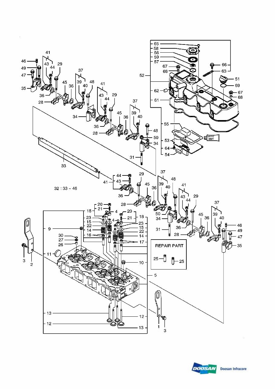 DOOSAN E60 COMPACT Excavator Service Parts Catalogue Manual preview img 7