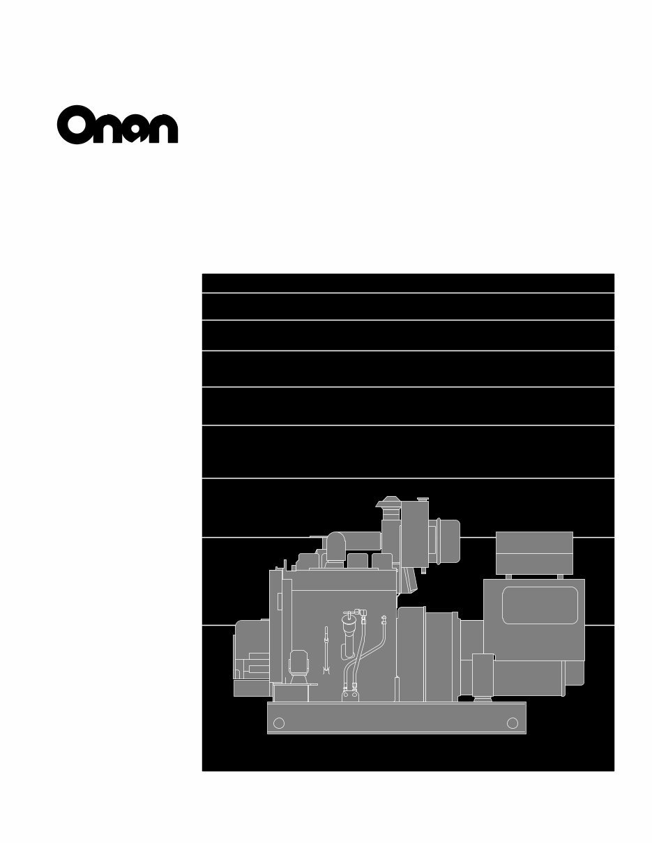 Onan MDGBA MDGCA MDGCB Genset Service Manual, Operators & Parts -3- Manuals - IMPROVED - preview img 1