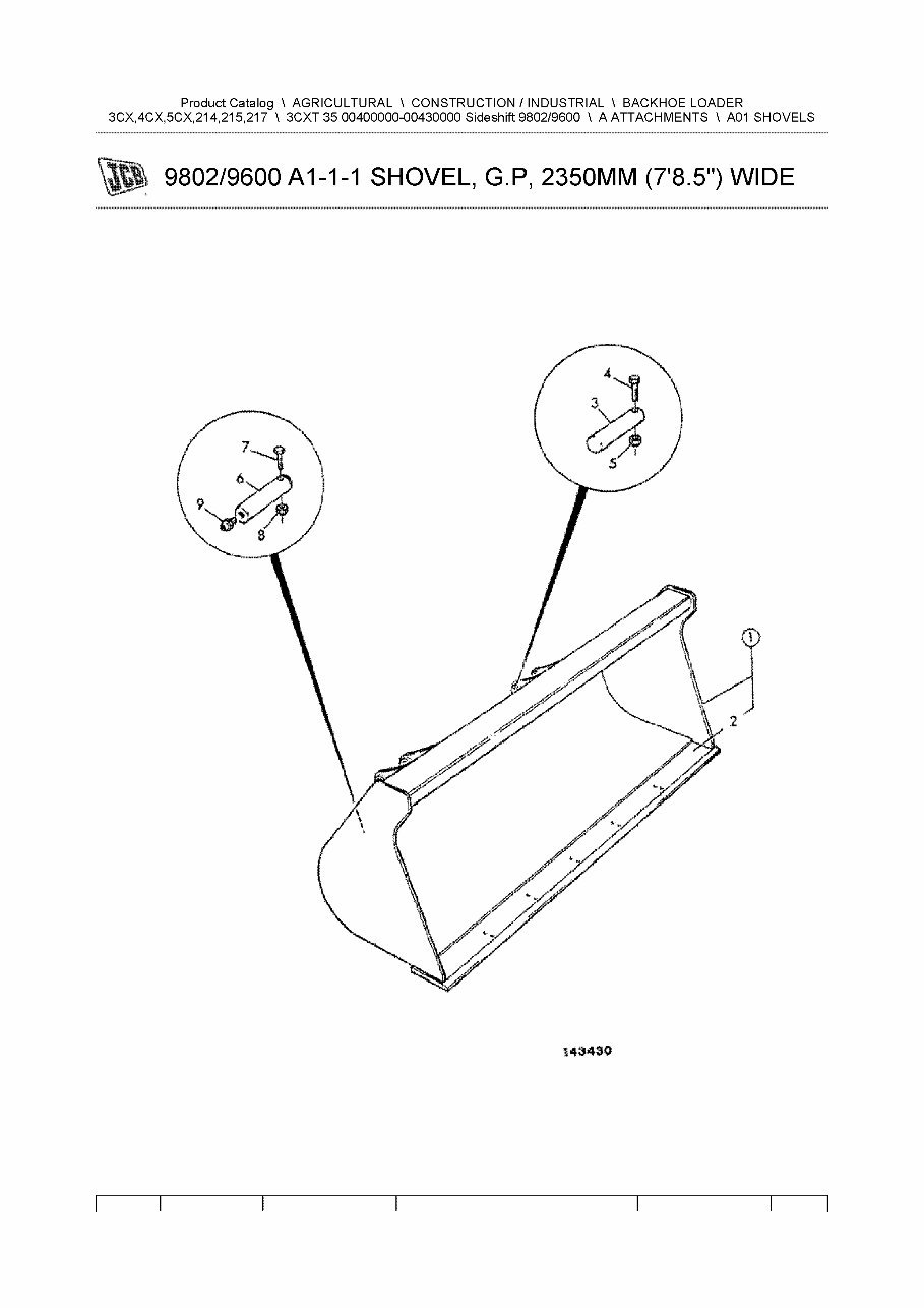 JCB 3CXT 35 BACKHOE Loader Parts Catalog Manual (SER. NUMBER 00400000-00430000) preview img 2