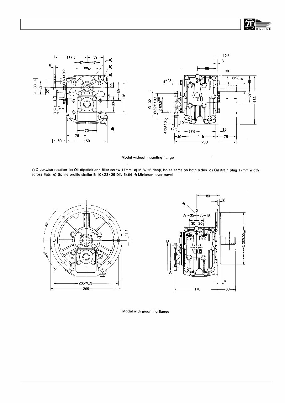 ZF Marine Transmissions/Gearboxes (ZF3M/ZF5M/ZF10M/ZF12M/ZF15M/ZF15MA/ZF15MIV/ZF25M/ZF25MA/ZF30M) OEM Service & Repair Manual preview img 7