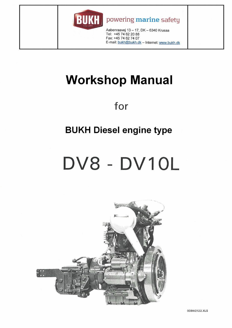 Bukh Diesel Engine Dv8 Sme / Me Workshop Manual preview img 1