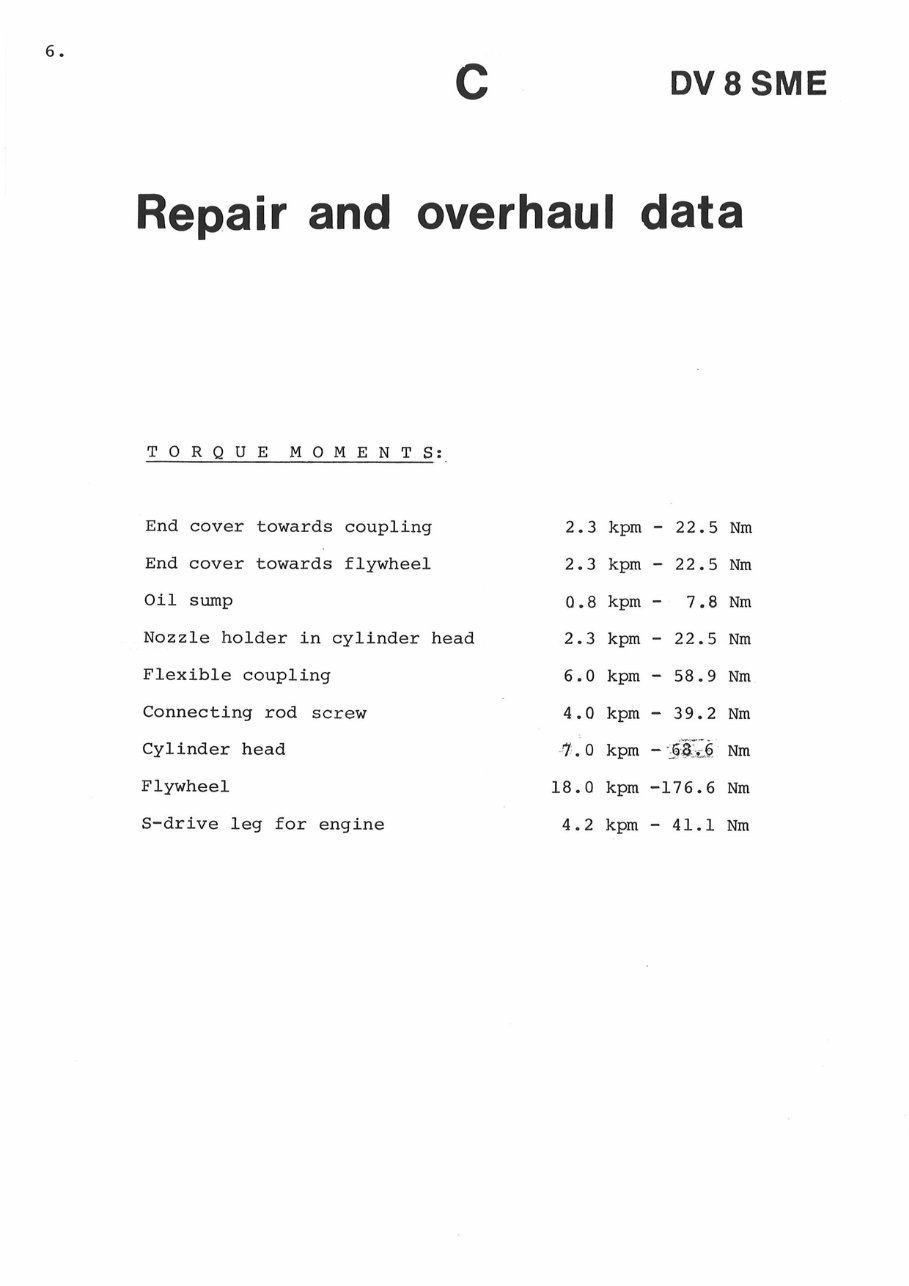 Bukh Diesel Engine Dv8 Sme / Me Workshop Manual preview img 6