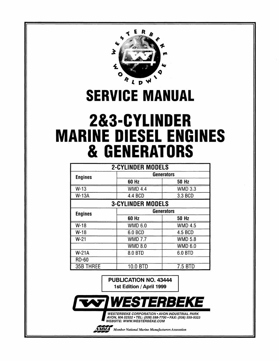 WESTERBEKE 2-3 CYLINDER Marine Diesel EngineS GeneratorS*Fac preview img 1