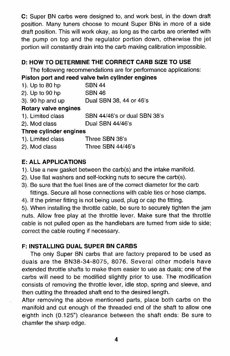 Mikuni Super BN Watercraft Carburetor Complete Workshop Service Repair Manual preview img 4