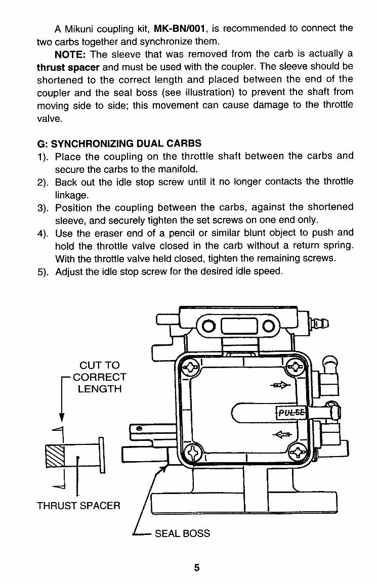 Mikuni Super BN Watercraft Carburetor Complete Workshop Service Repair Manual preview img 5