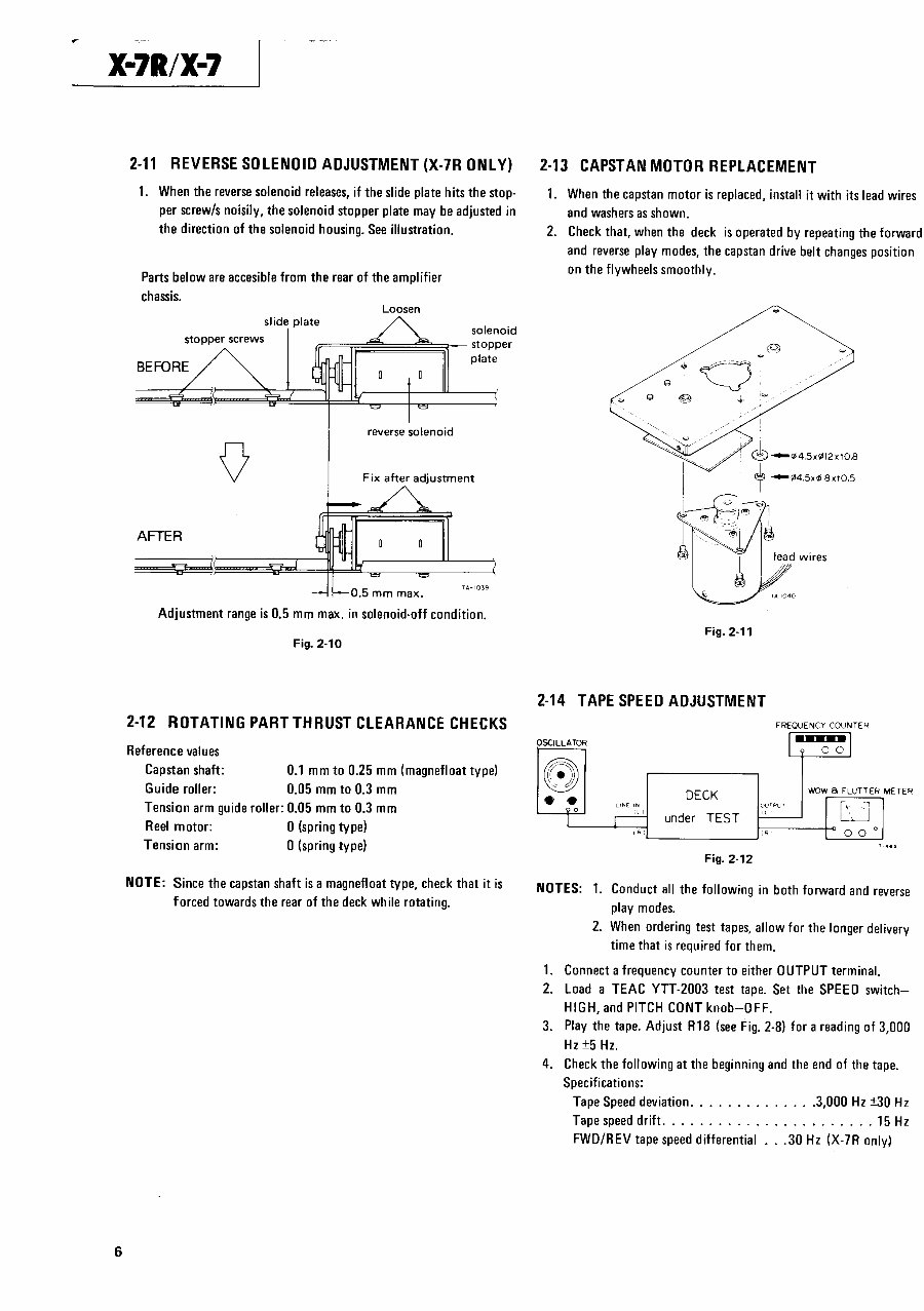 Teac X-10-R reel tape recorder Service Manual preview img 6