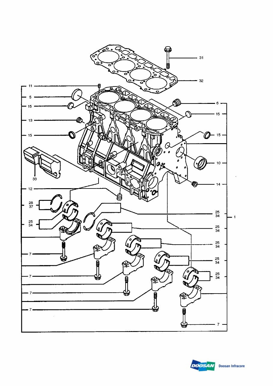 DAEWOO DOOSAN SOLAR 55W-V (55WV) wheeled excavator Service Parts Catalogue Manual preview img 1