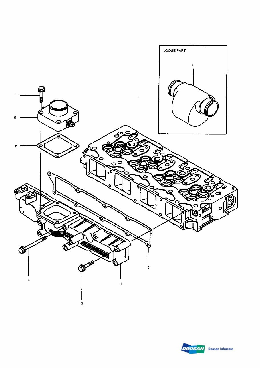 DAEWOO DOOSAN SOLAR 55W-V (55WV) wheeled excavator Service Parts Catalogue Manual preview img 10