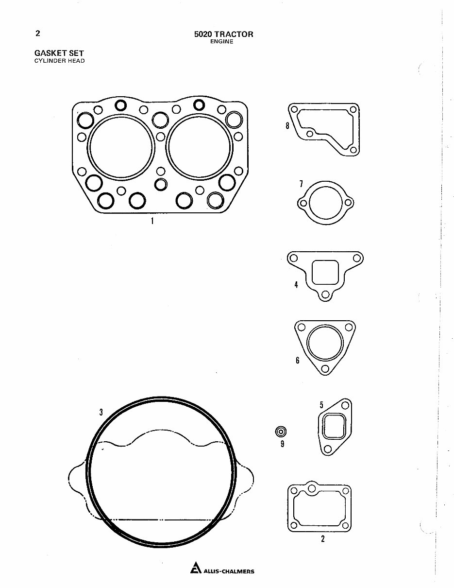 Allis Chalmers 5020 Tractor Illustrated Parts List Manual Catalog - preview img 9