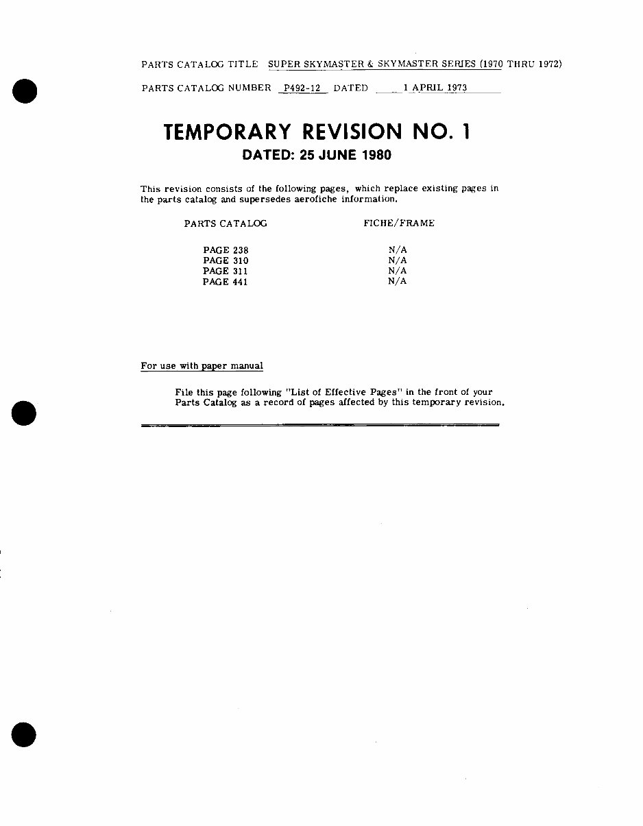 1970-1972 Cessna 337 IPC Parts Catalog preview img 4