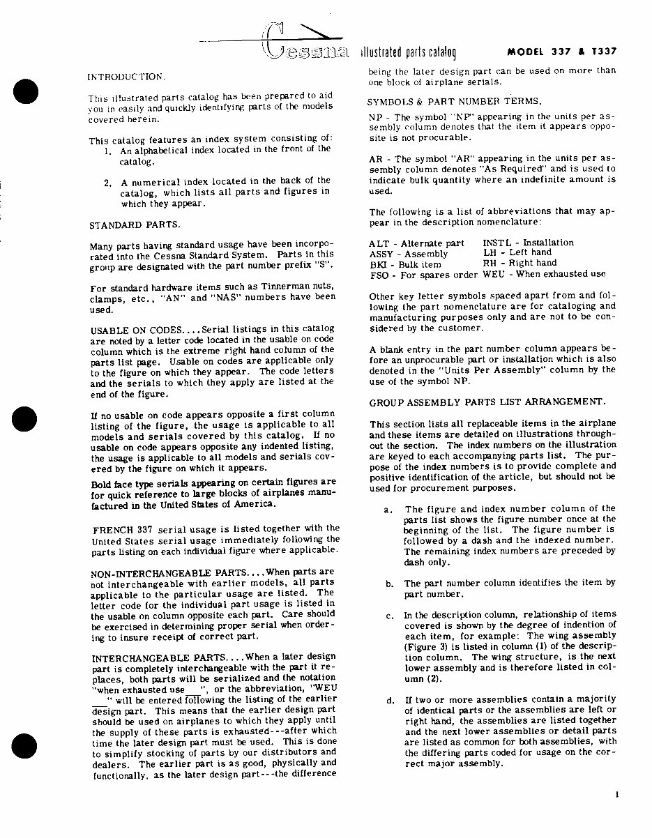 1970-1972 Cessna 337 IPC Parts Catalog preview img 5