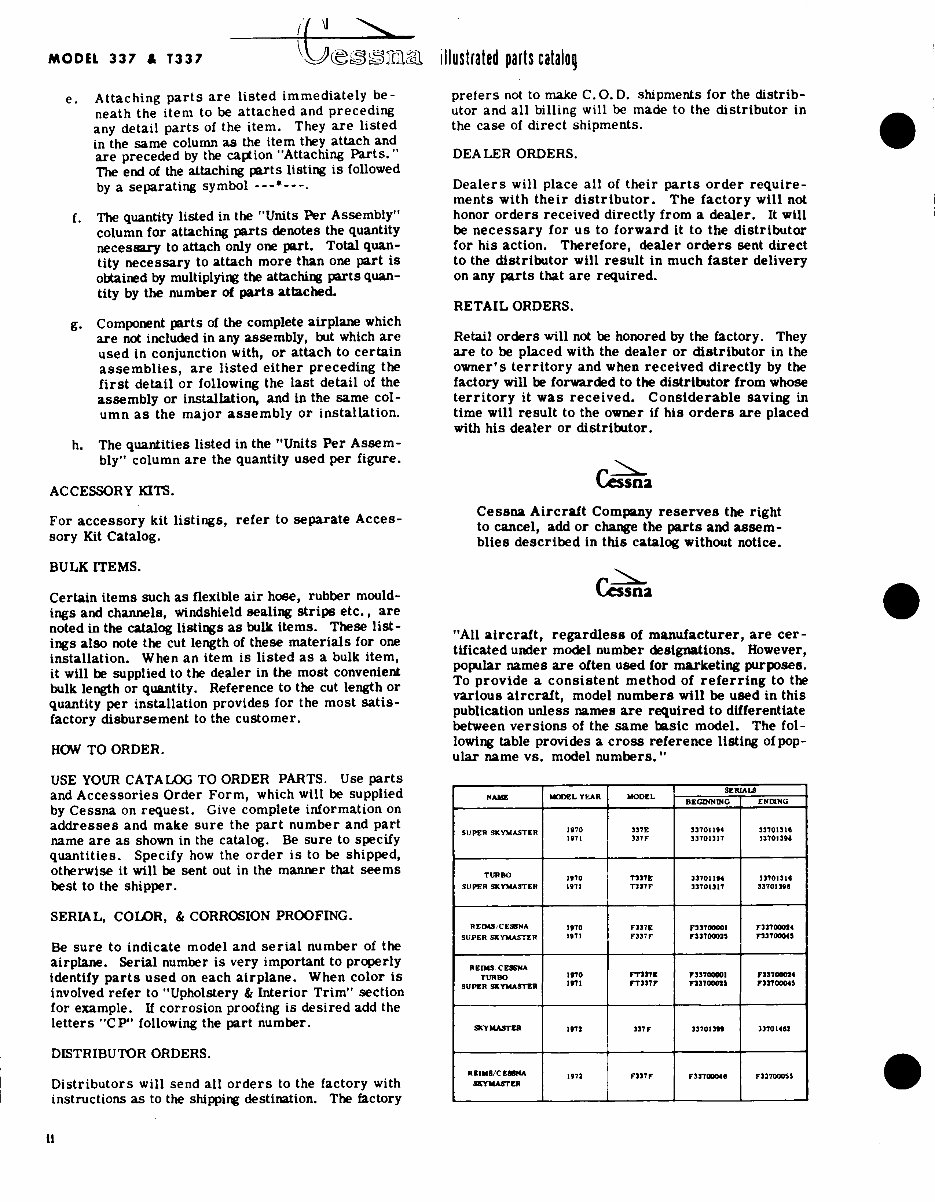 1970-1972 Cessna 337 IPC Parts Catalog preview img 6