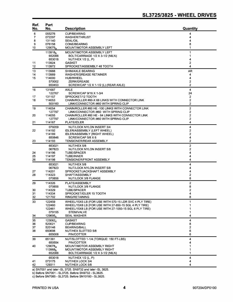 GEHL SL3725, SL3825 Skid-Steer Loader Parts Manual preview img 7