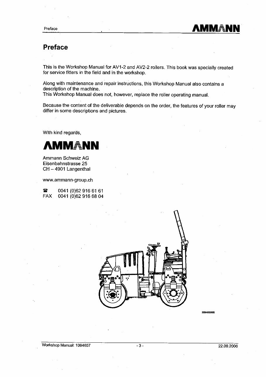 Ammann AV40-2K workshop service manual preview img 3