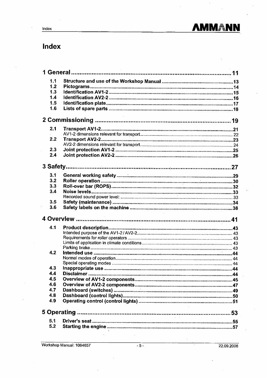 Ammann AV40-2K workshop service manual preview img 5
