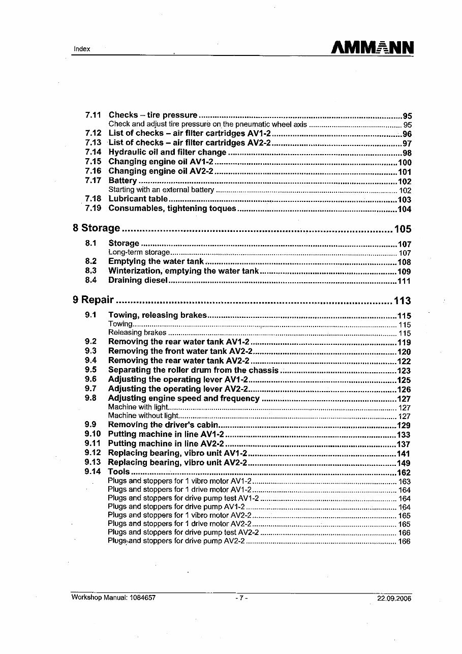 Ammann AV40-2K workshop service manual preview img 7