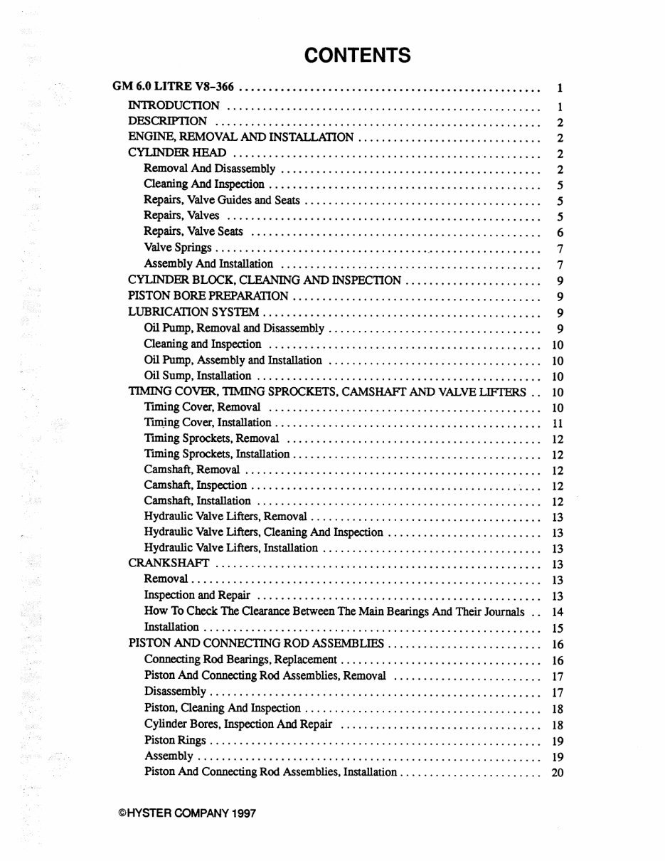 HYSTER Challenger C019 (H300XL, H360XL, H330XL-EC, H360XL-EC) Forklift Service Repair Manual + Parts Manual preview img 3