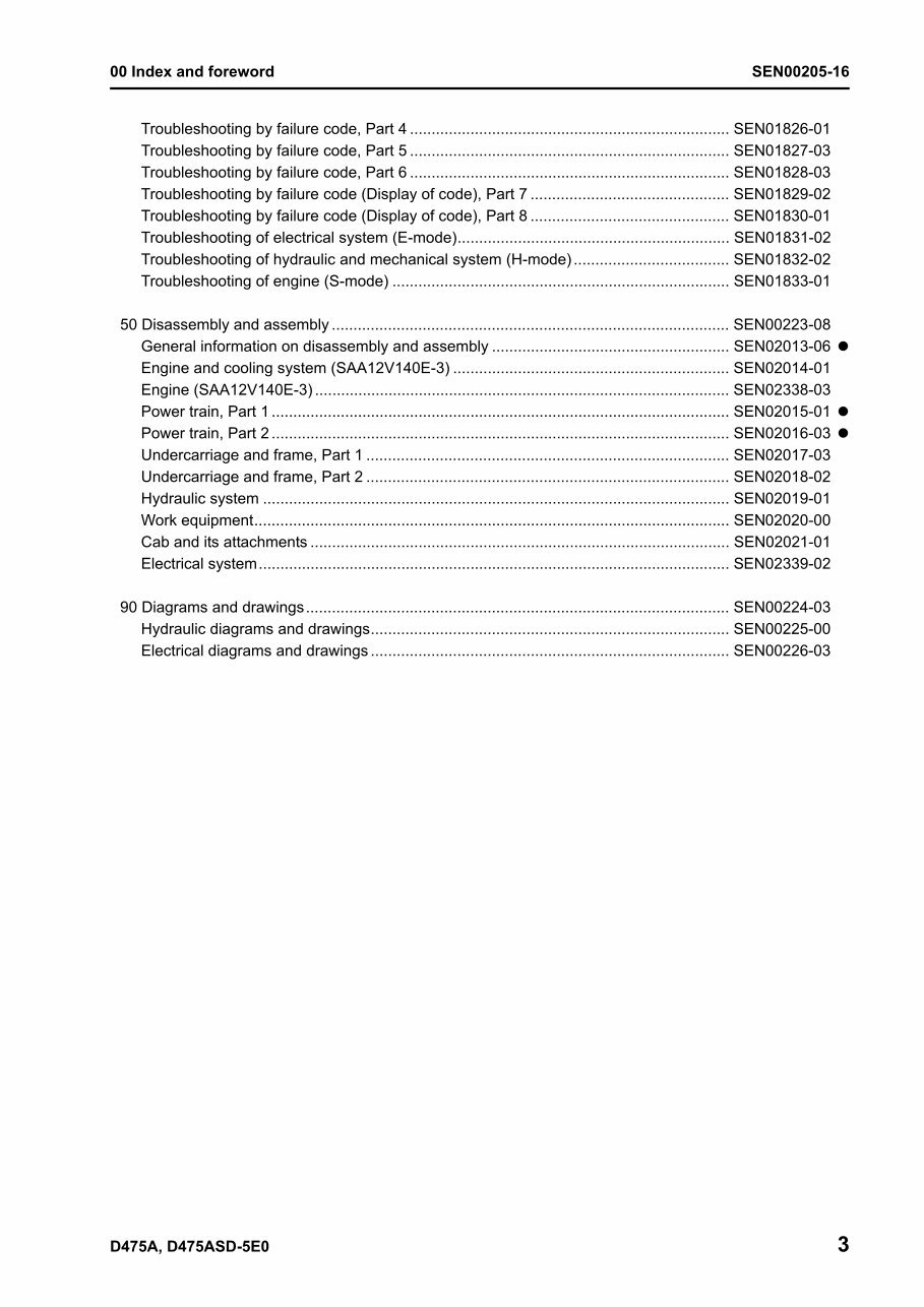 KOMATSU D475A-5E0, D475ASD-5E0 BULLDOZER Service Repair Manual + Field ASSEMBLY Instruction + Operation & Maintenance Manual DOW preview img 5