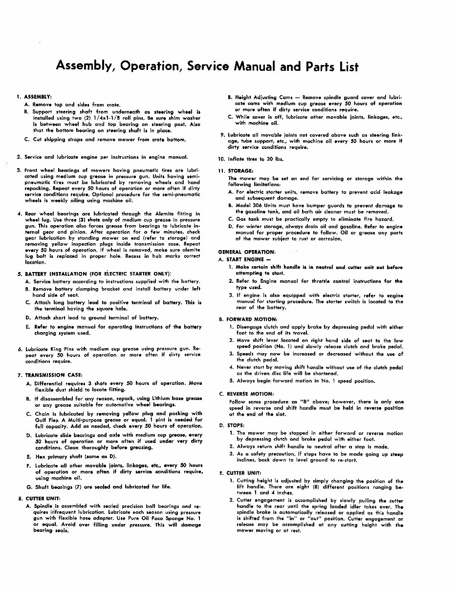 Snapper Comet 304R 306R 304RD 306RD 306RDS Service Parts Manual with exploded views preview img 2