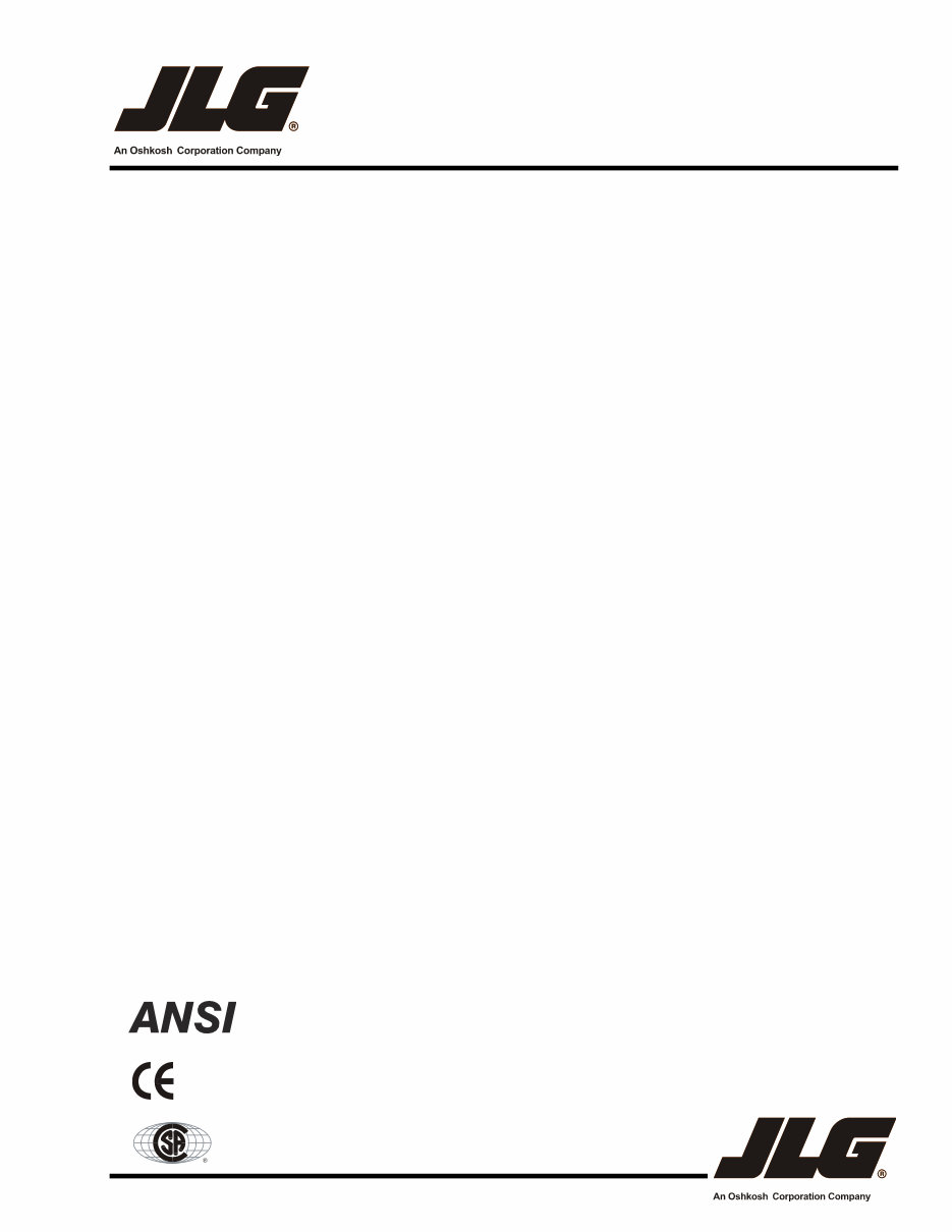 JLG Boom Lifts 1200SJP, 1350SJP Service Repair Workshop Manual (P/N:3121142) preview img 1