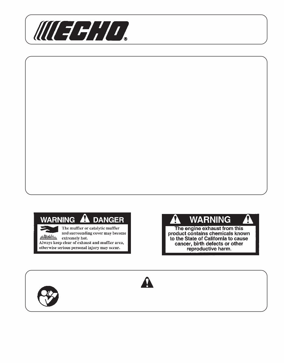Echo Chainsaws CS300 340 345 Maintenance Manual preview img 1
