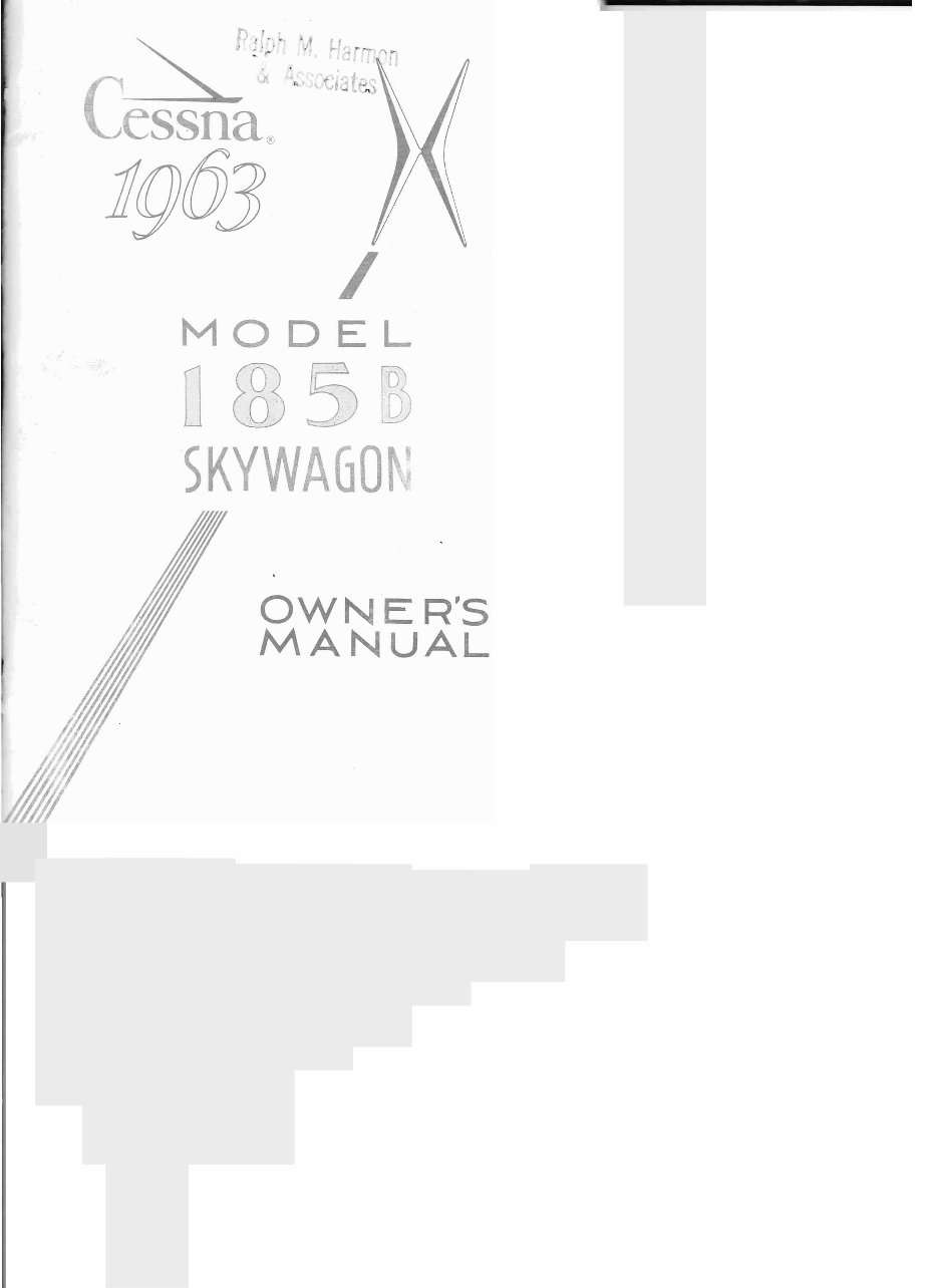 Cessna 185 Skywagon POH owners manual aircraft preview img 1