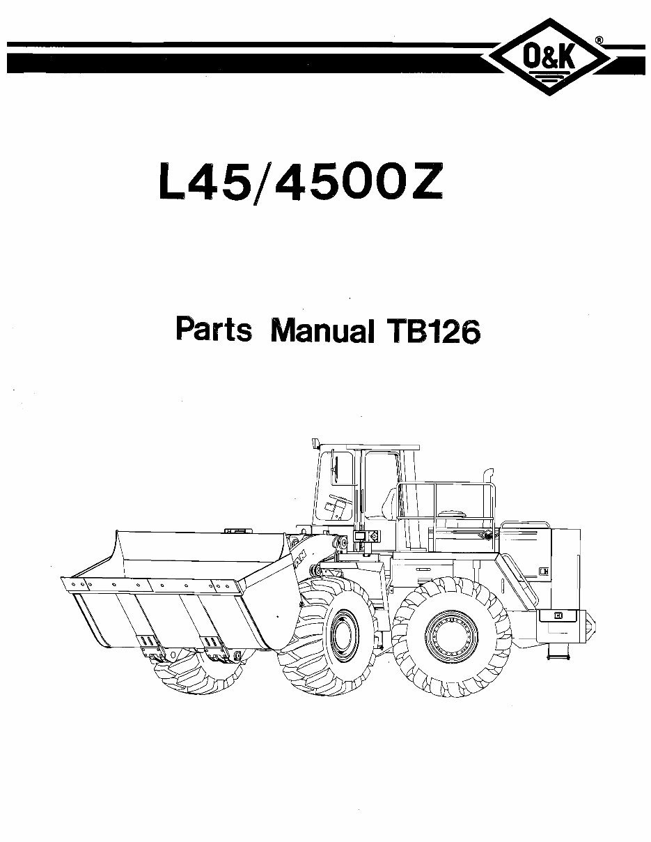 TROJAN LOADERS L45-4500Z-TB126 Parts Manual preview img 1