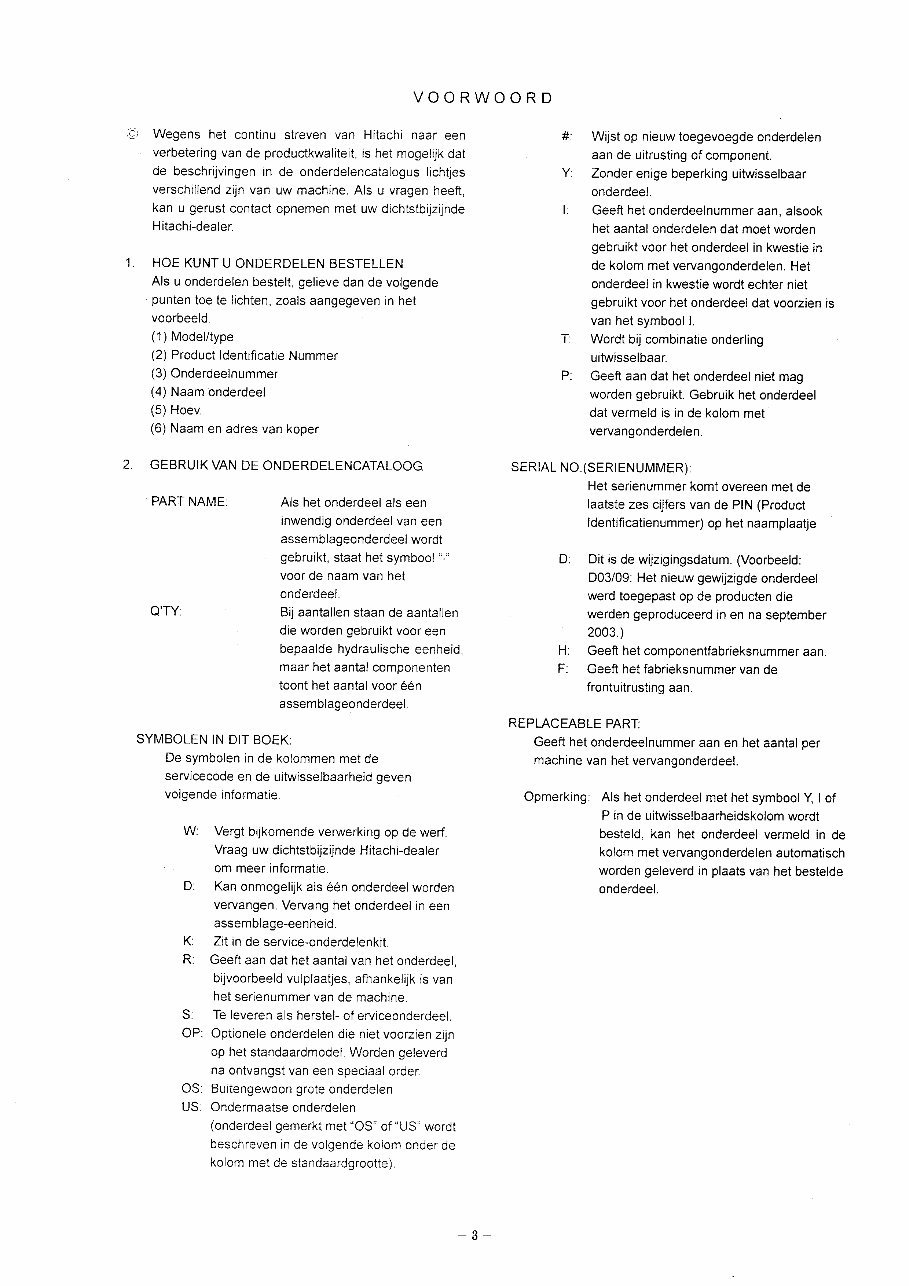 HITACHI ZAXIS ZX50U-2 Excavator EQUIPMENT COMPONENTS Parts Catalog Manual CHINA SPECIFICATION preview img 7