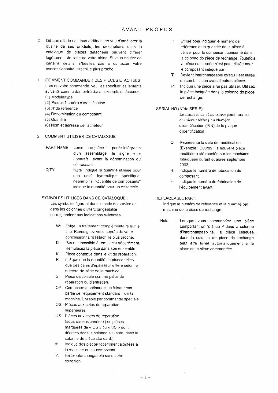 HITACHI ZAXIS ZX50U-2 Excavator EQUIPMENT COMPONENTS Parts Catalog Manual CHINA SPECIFICATION preview img 9