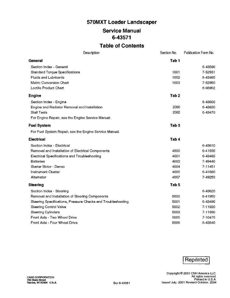 Case 570MXT Backhoe Loader OEM Service & Repair Manual preview img 1