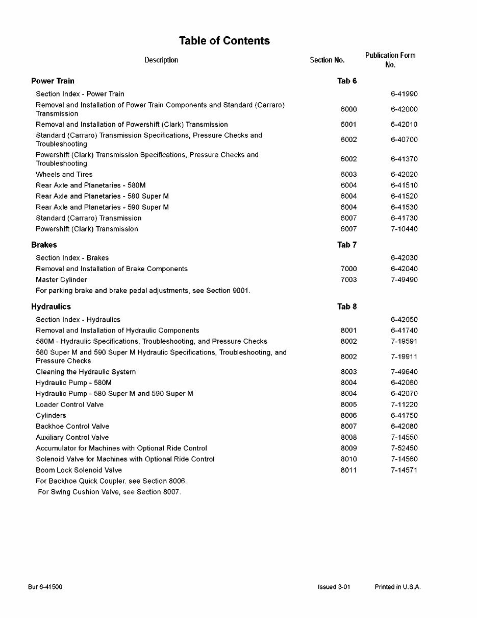 Case M Series Backhoe Loaders (580M/580 Super M/590 Super M) OEM Service & Repair Manual preview img 2