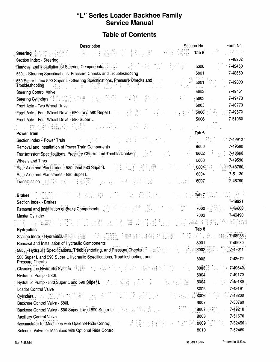 Case 580 Super L, 580L, 590 Super L Service Manual preview img 2
