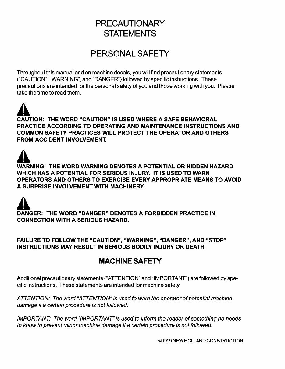 New Holland CE DC180 Service Manual preview img 6