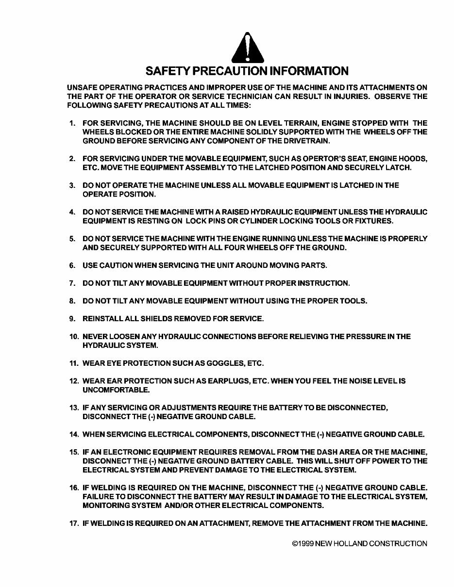 New Holland CE DC180 Service Manual preview img 9