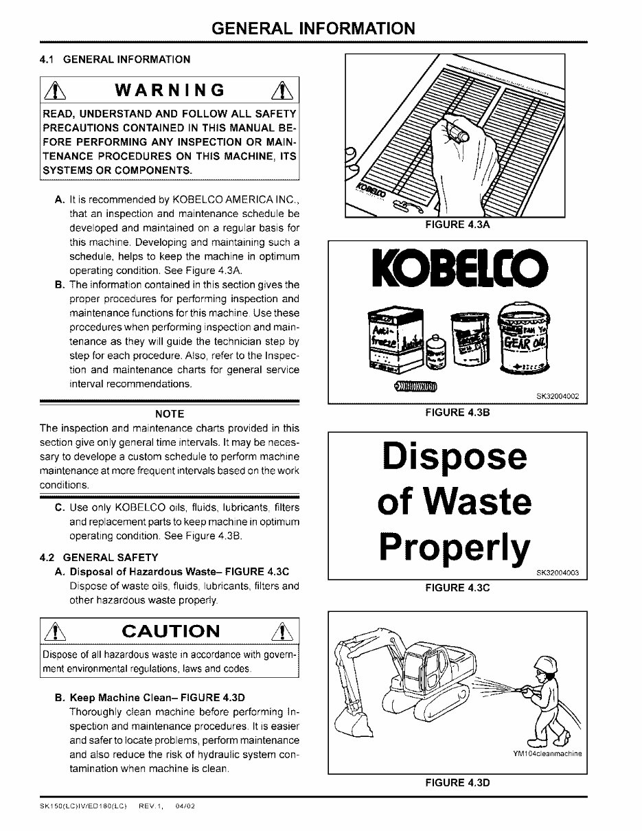 Kobelco ED180, SK150, SK150LC Service Manual preview img 4