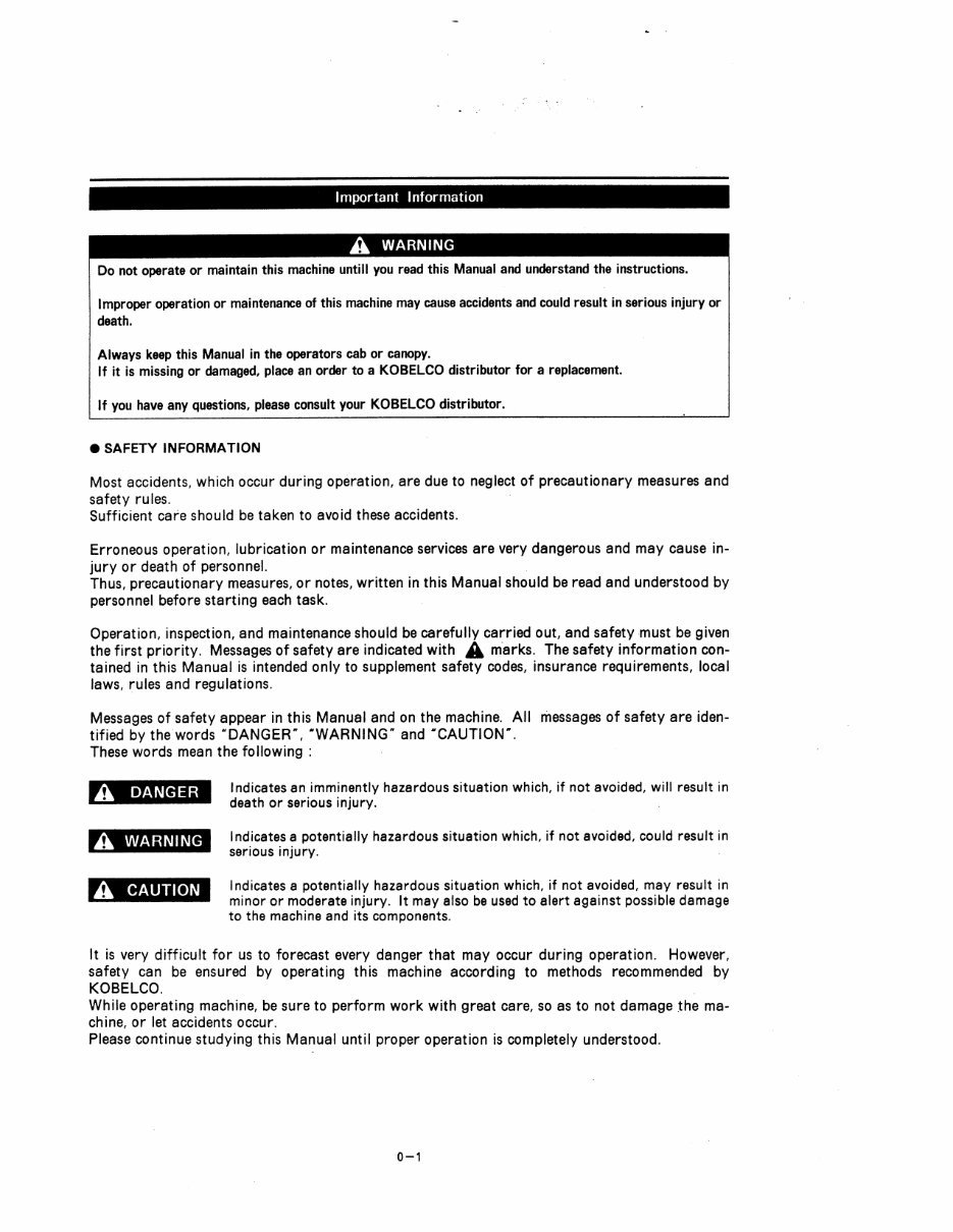Kobelco SK40SR, SK45SR Operators Manual preview img 4