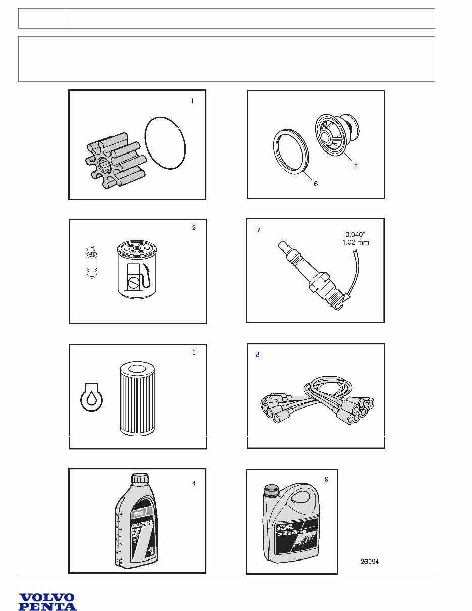 Volvo Penta V6-200-G, V6-240-G, V6-280-G Parts Manual preview img 1