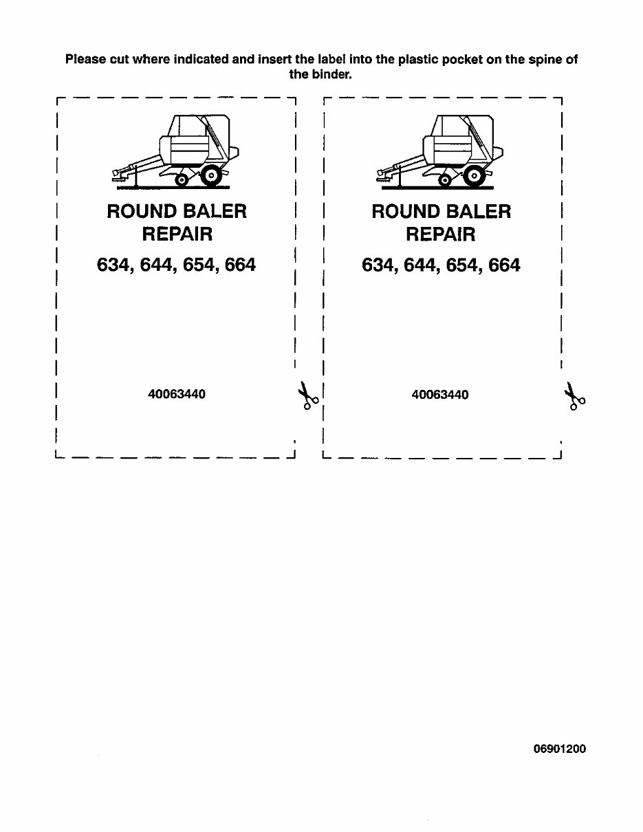 New Holland 634/644/654/664 Round Balers OEM Service & Repair Manual preview img 1