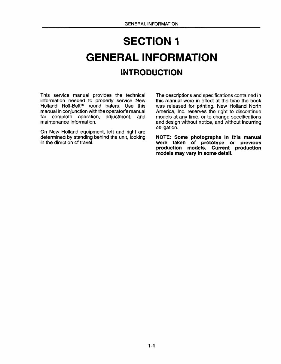 New Holland 634/644/654/664 Round Balers OEM Service & Repair Manual preview img 3