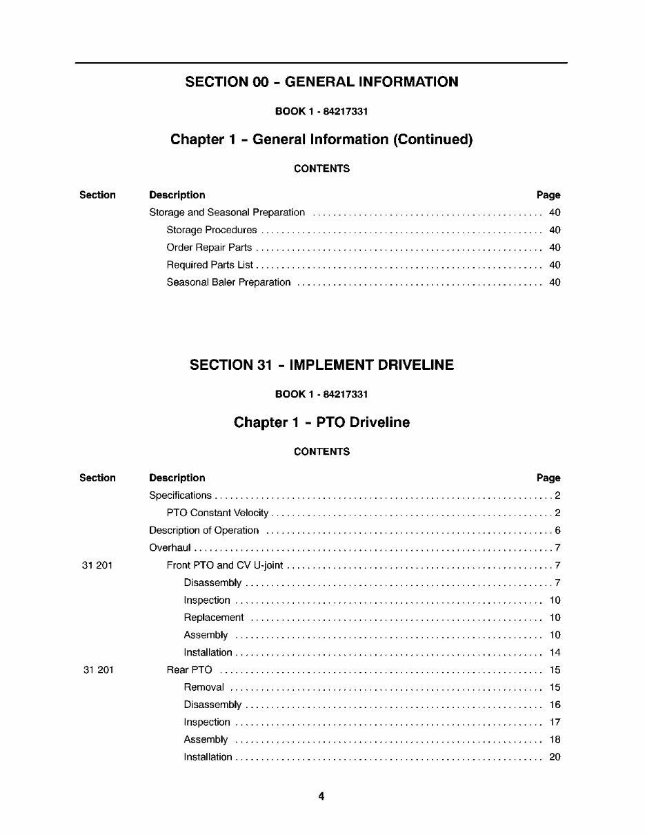New Holland BR7060, BR7070 Service Manual preview img 4