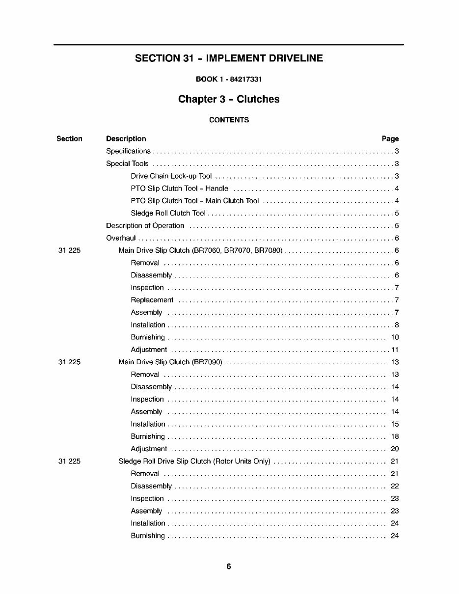New Holland BR7060, BR7070 Service Manual preview img 6