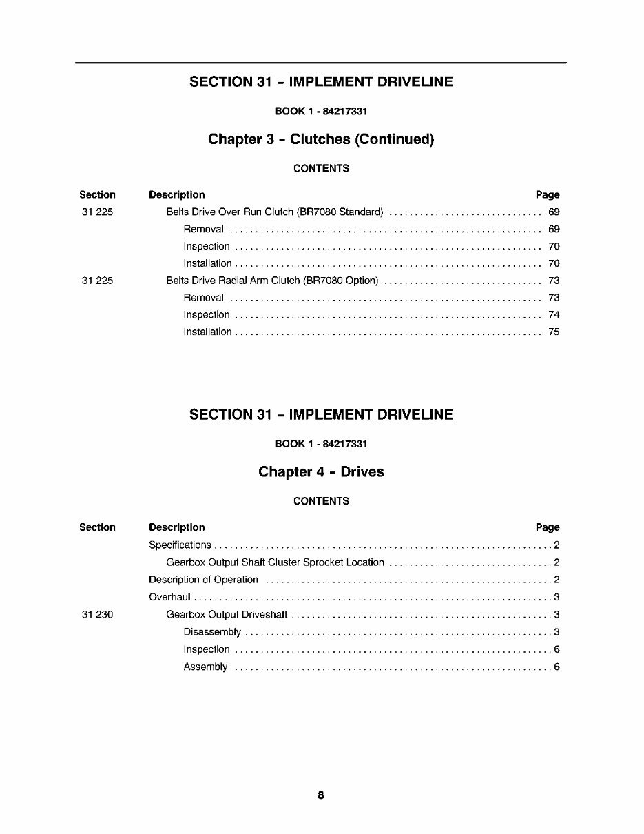 New Holland BR7060, BR7070 Service Manual preview img 8