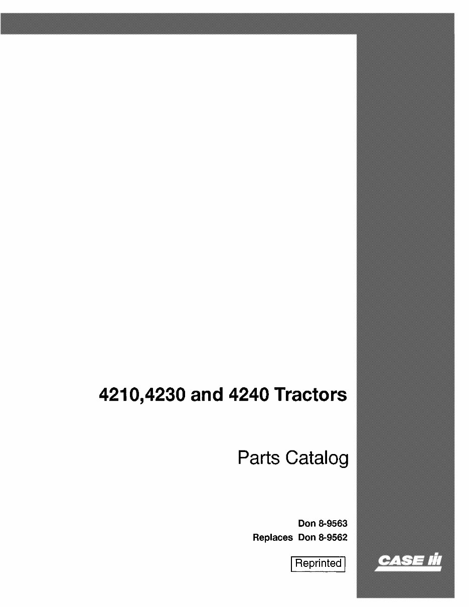 Case IH 4210, 4230, 4240 Parts Catalog preview img 1