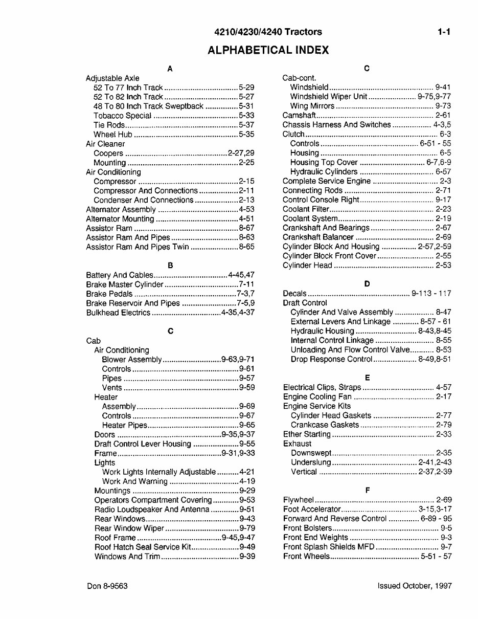 Case IH 4210, 4230, 4240 Parts Catalog preview img 8
