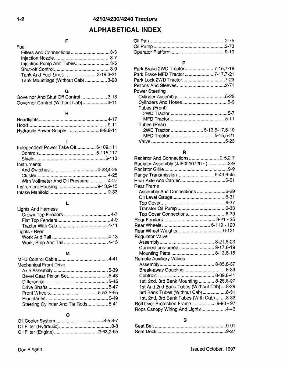 Case IH 4210, 4230, 4240 Parts Catalog preview img 9