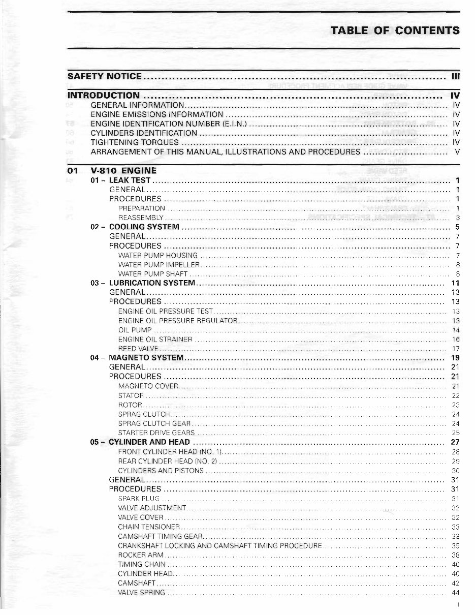 BOMBARDIER ROTAX 800 V 810 ATV Engine Service Repair Manual preview img 4