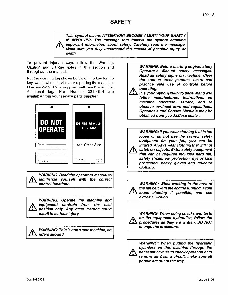 Case IH C50/C60/C70/C80/C90/C100 Tractors OEM Service & Repair Manual preview img 6