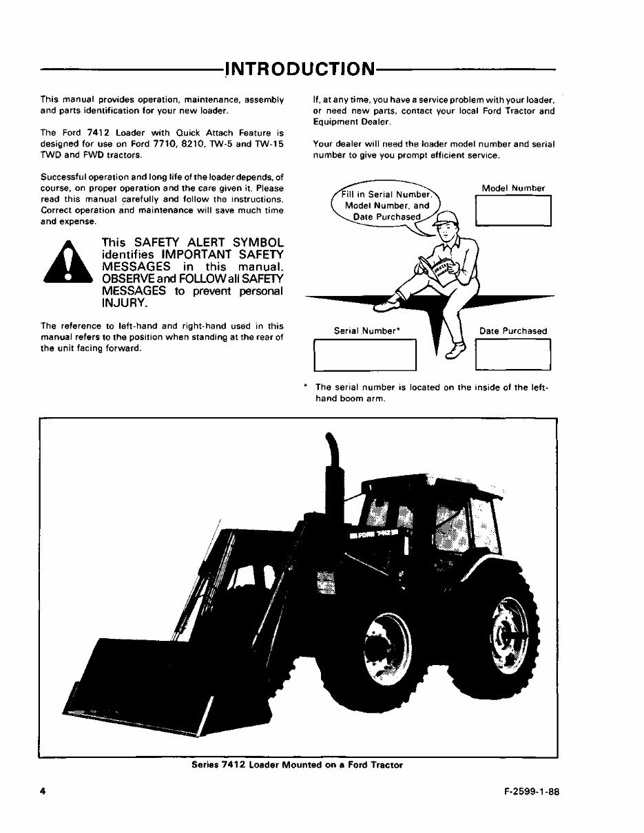 New Holland 4635, 7412 Operator`s Manual | eManualOnline